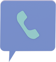 3D Bubble Speech Telephone Illustration 